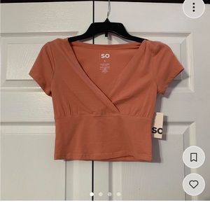 SO cropped wrap t-shirt